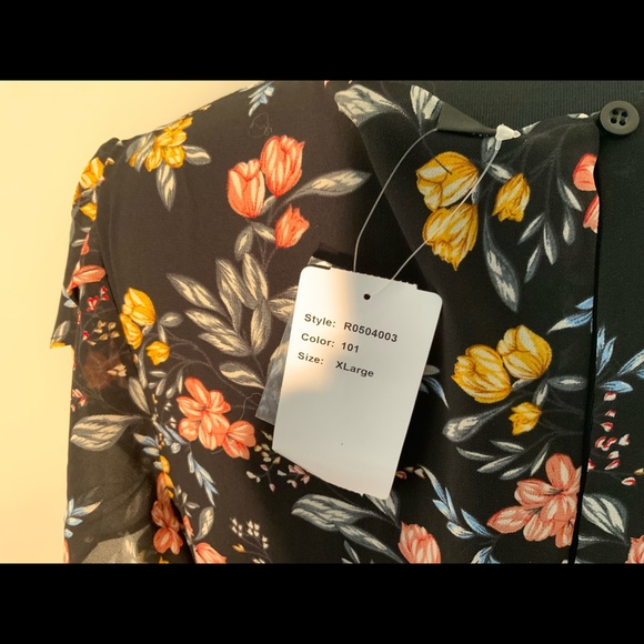 BNWT Black Floral Dress from ModCloth Size XL - Picture 7 of 8